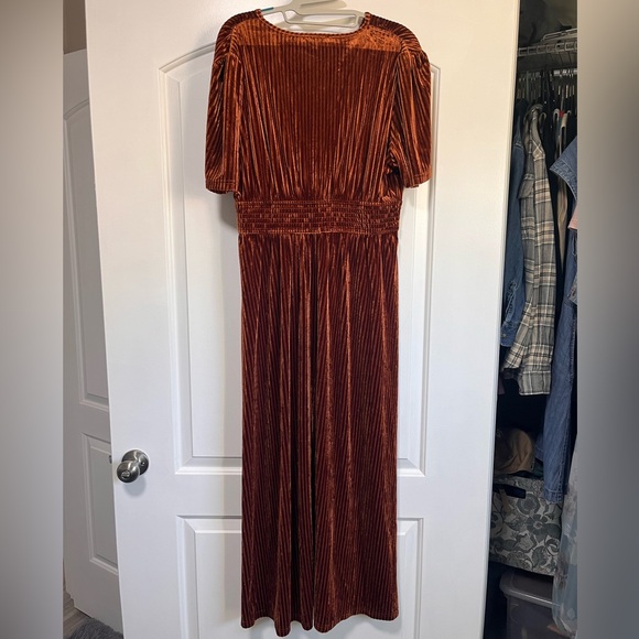 Copper/Rust Velvet Dress - Picture 2 of 2